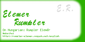 elemer rumpler business card