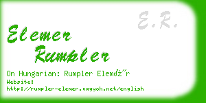 elemer rumpler business card